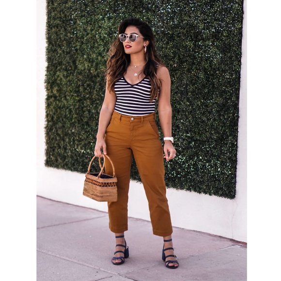 Everlane Denim - NWT Everlane Marigold Straight Leg Crop Pants Golden Brown Women's size 2 petite